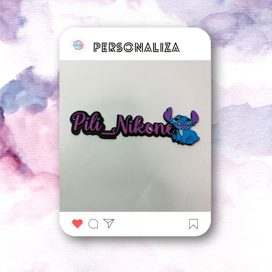 Nombre personalizado con muñeco