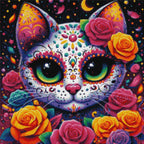 Gatita entre Flores