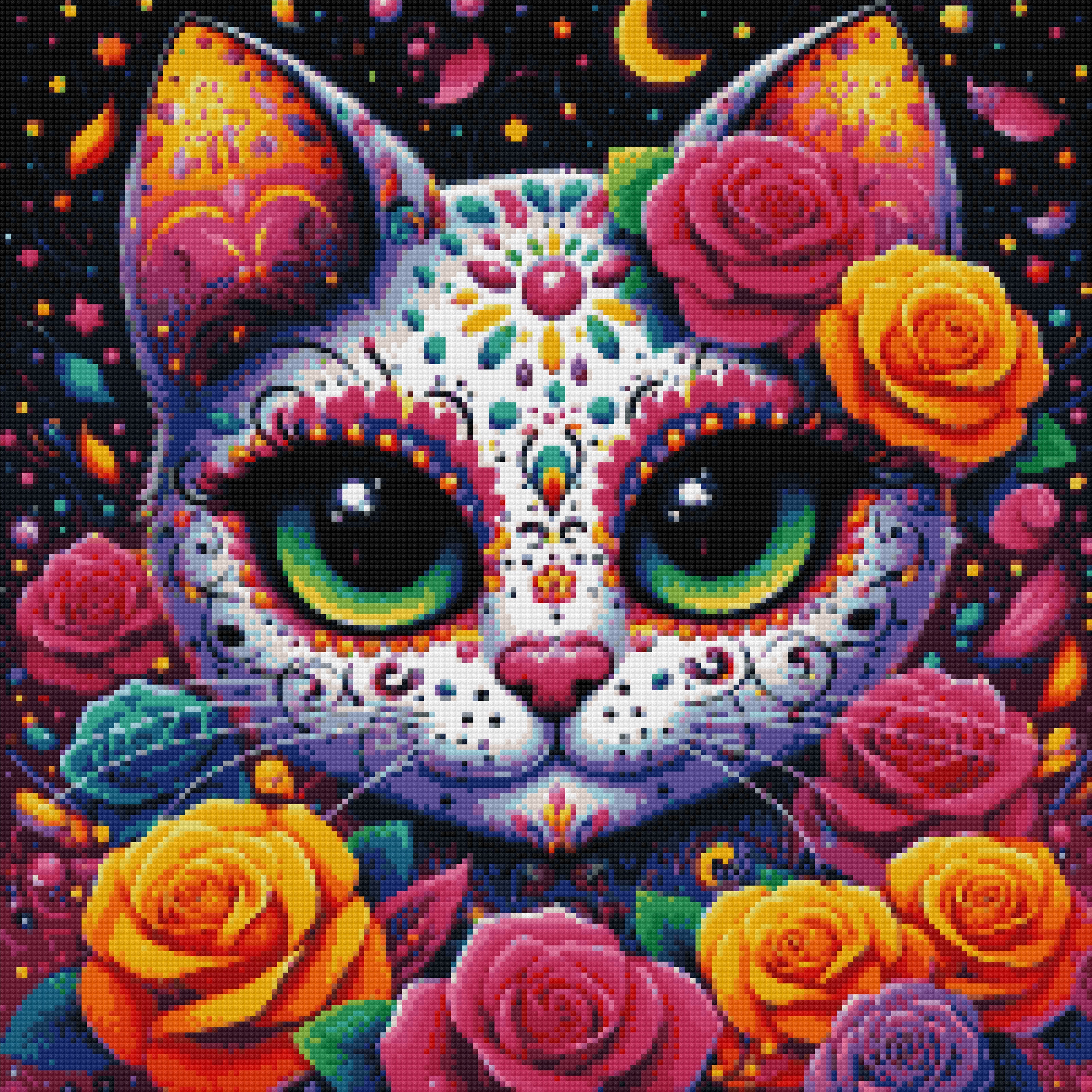 Gatita entre Flores