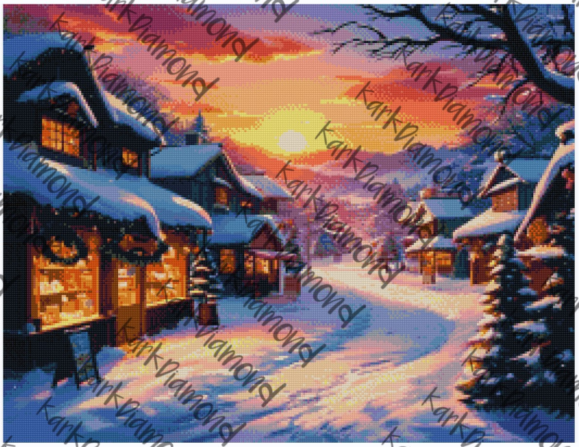 “Atardecer en la nieve”
