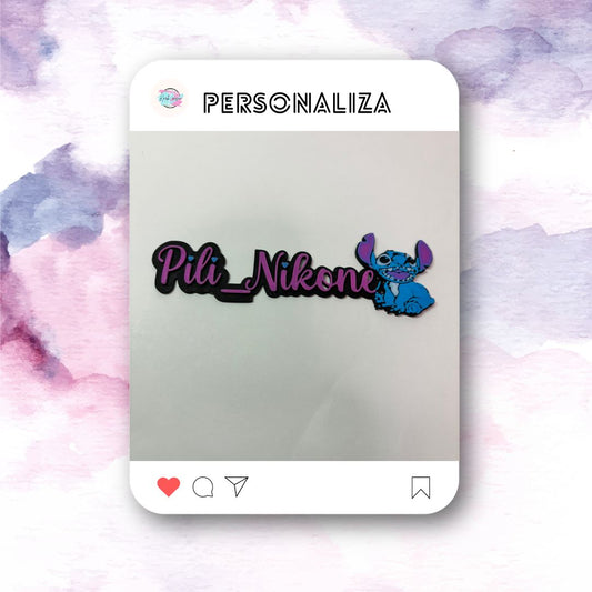 Nombre personalizado con muñeco