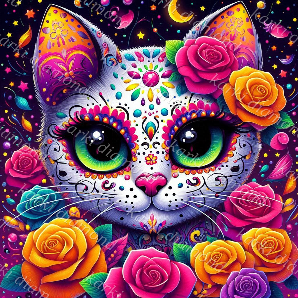 Gatita entre Flores