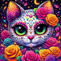 Gatita entre Flores